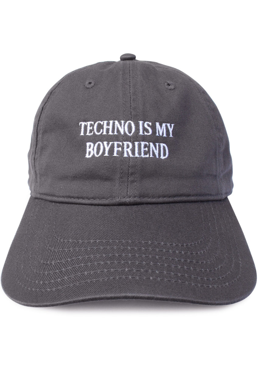 IDEA - TECHNO IS MY BOYFRIEND CAP CHARCOAL
