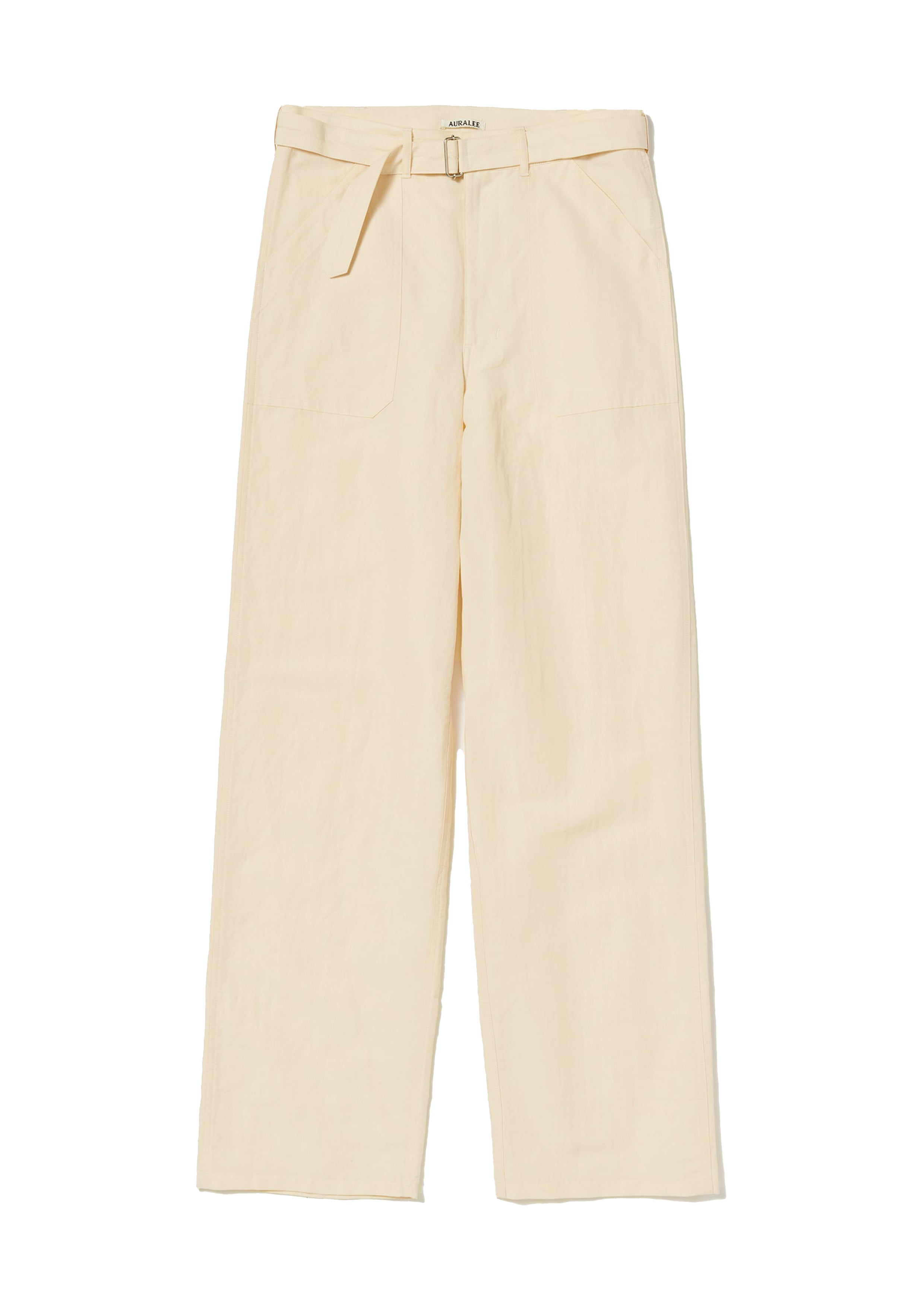 AURALEE - HIGH DENSITY FINX LINEN WEATHER PANTS ECRU – SOLAR MTP