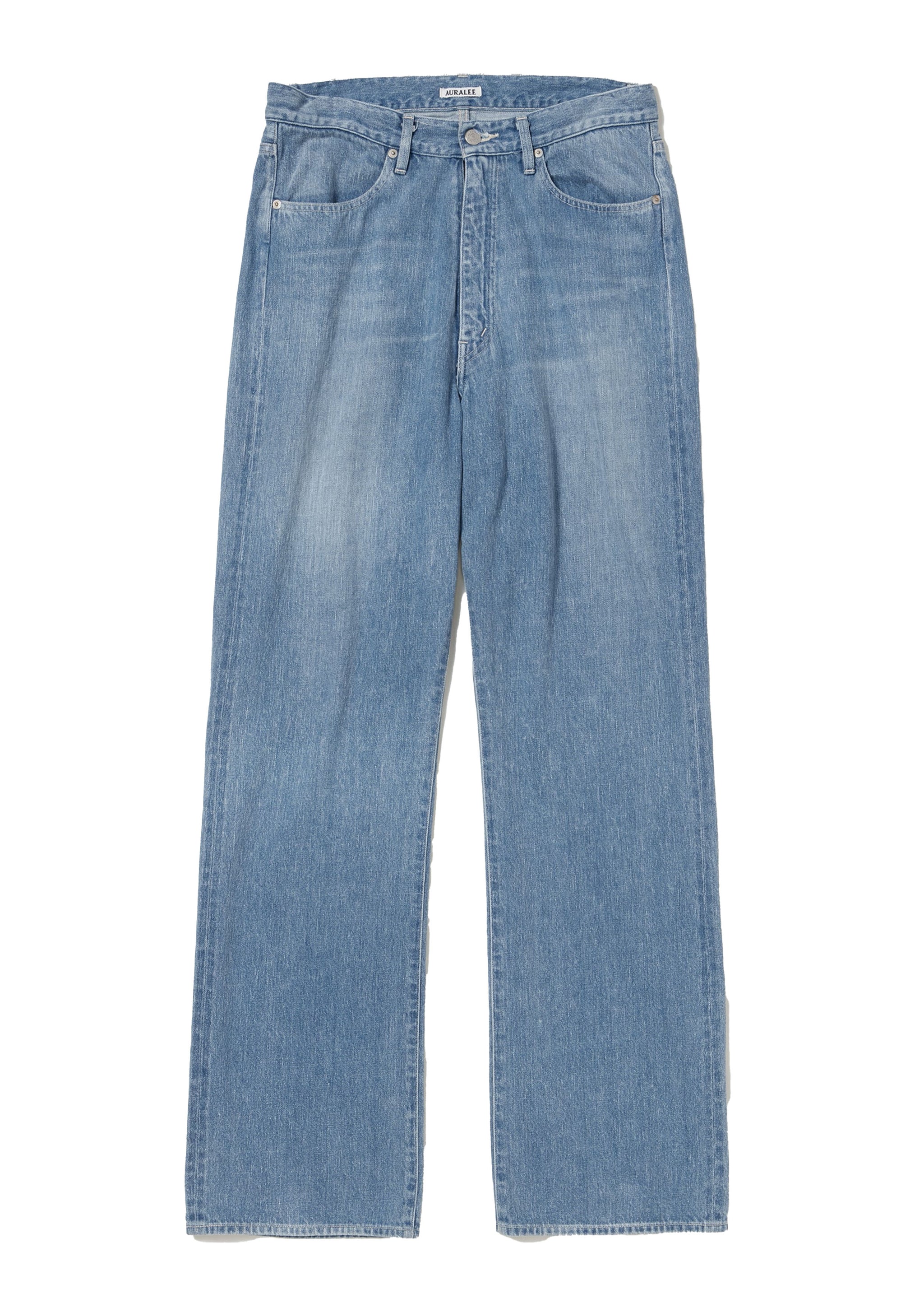 AURALEE - SELVEDGE FADED LIGHT DENIM PANTS LIGHT INDIGO – SOLAR MTP