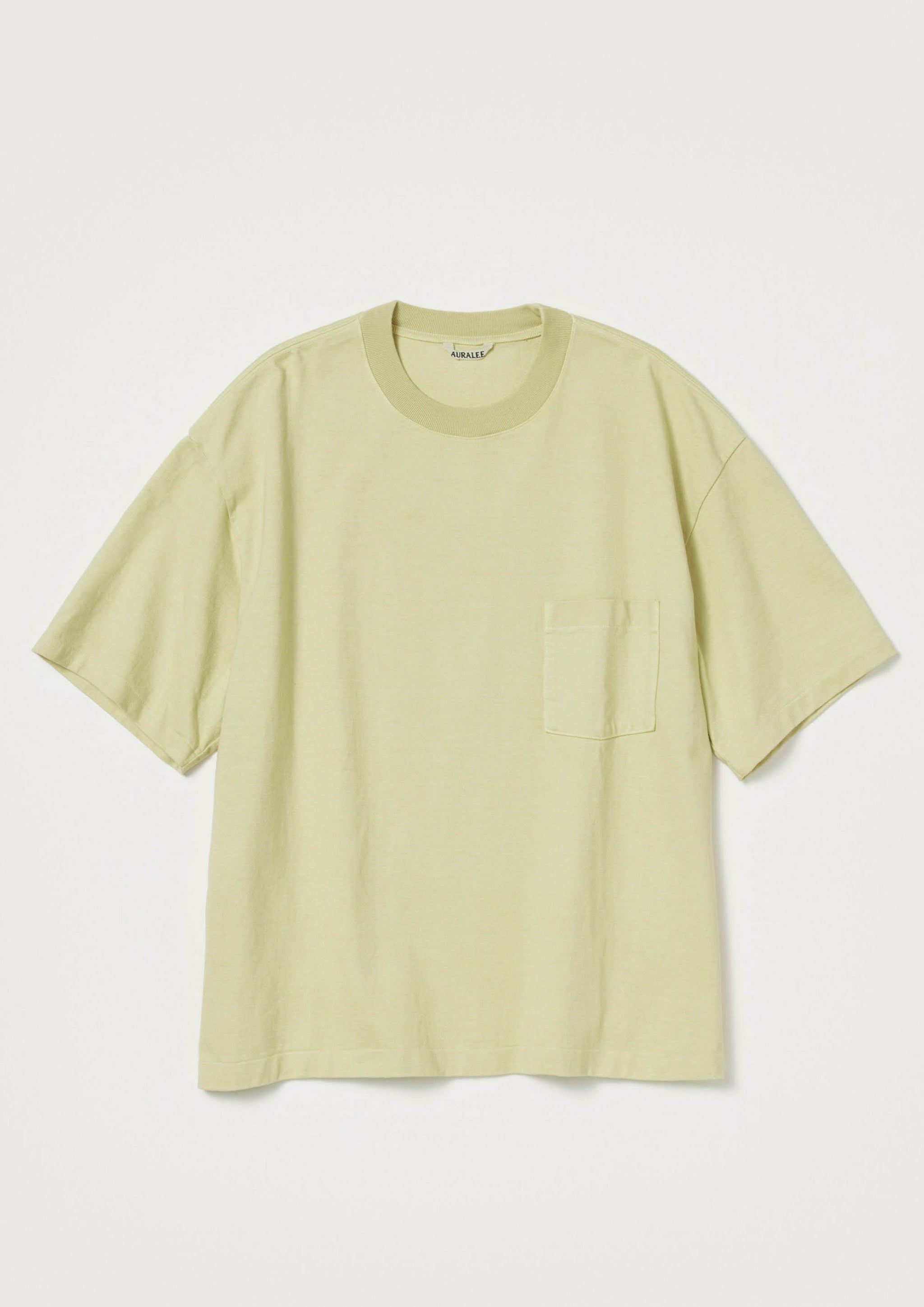 AURALEE - STAND-UP TEE LIGHT KHAKI – SOLAR MTP