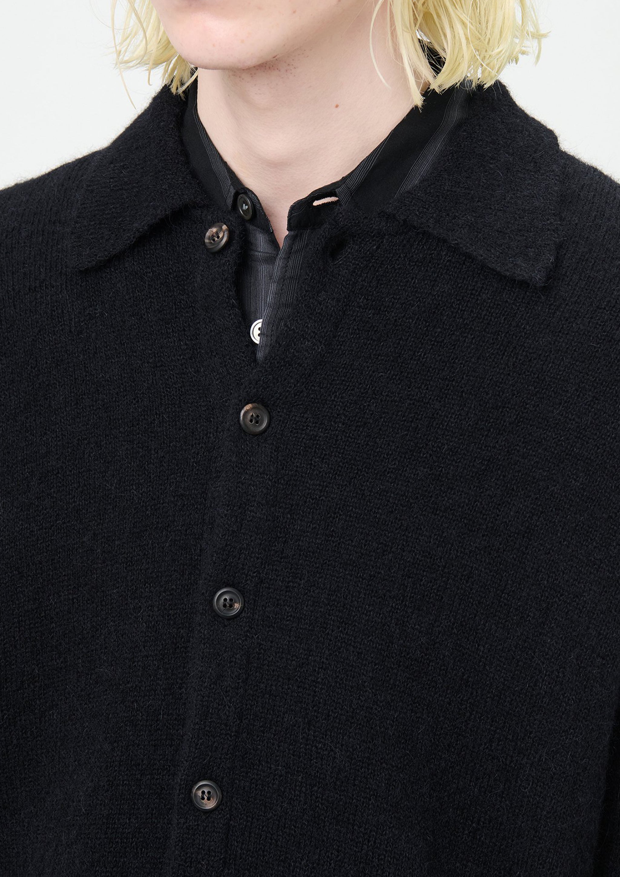 OUR LEGACY - EVENING POLO BLACK FUZZY ALPACA – SOLAR MTP