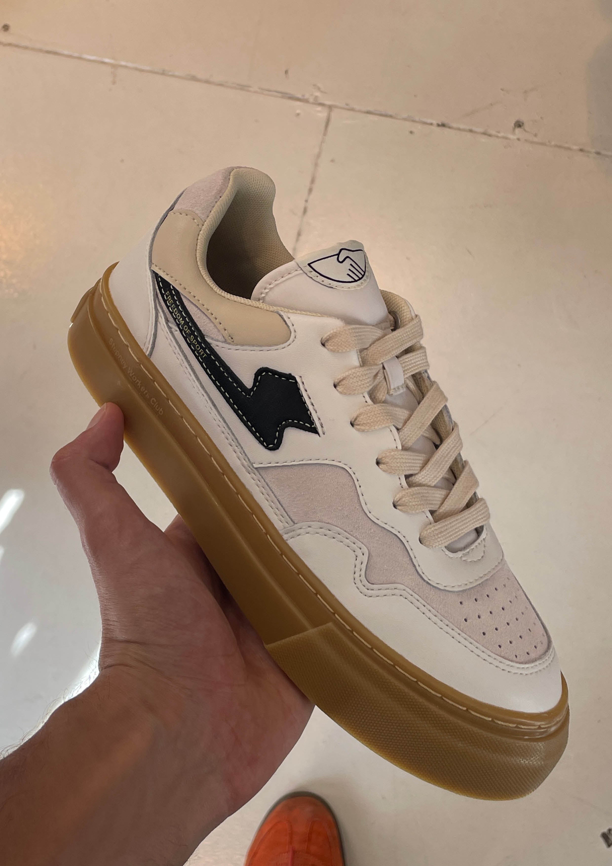 SWC - PEARL S-STRIKE LEATHER MIX WHITE GUM