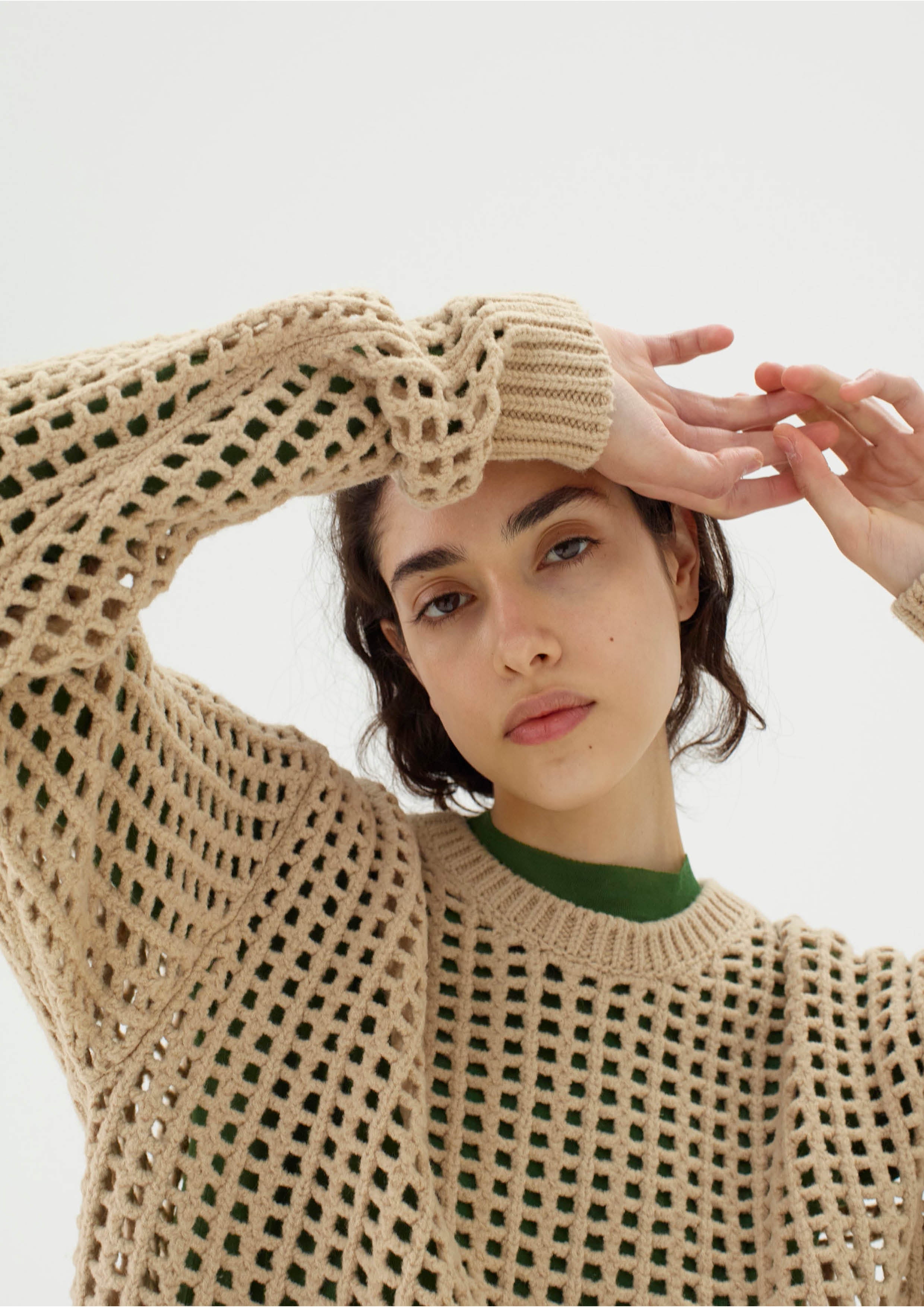 AURALEE Felt Wool Yarn Knit Cardigan - ファッション